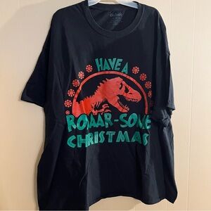 Dinosaur Jurassic Park Themed Christmas Tee